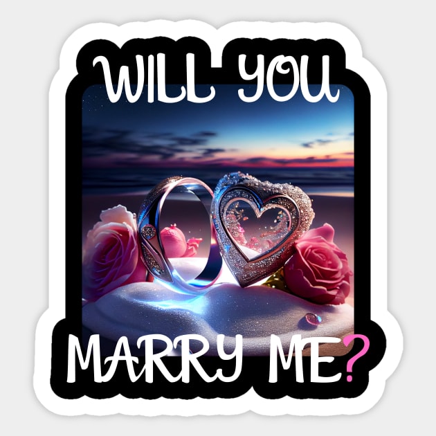 Marriage Proposal For Wedding Or Engagement - Romantic Gift Idea Sticker by PD-Store